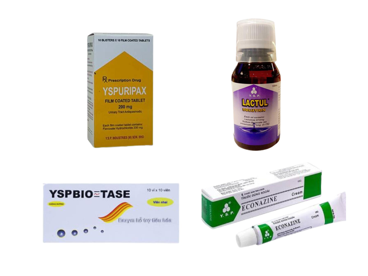 Y.S.P. Industries Công ty Dược phẩm tại Malaysia, 6 sản phẩm